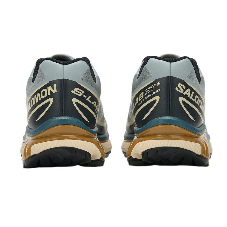 SALOMON XT 6 Tênis de Corrida Respiráveis Unissex Areia do Deserto Cinza Areia Amarelo Pinheiro Seco Amarelo Névoa Azul L49258100