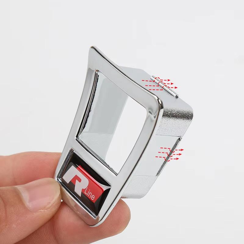 ABS Car Steering Wheel Trim Stickers R Logo Accessories For Volkswagen VW R-Line R GTI Polo T5 T-ROC Golf Passat Scirocco Jetta