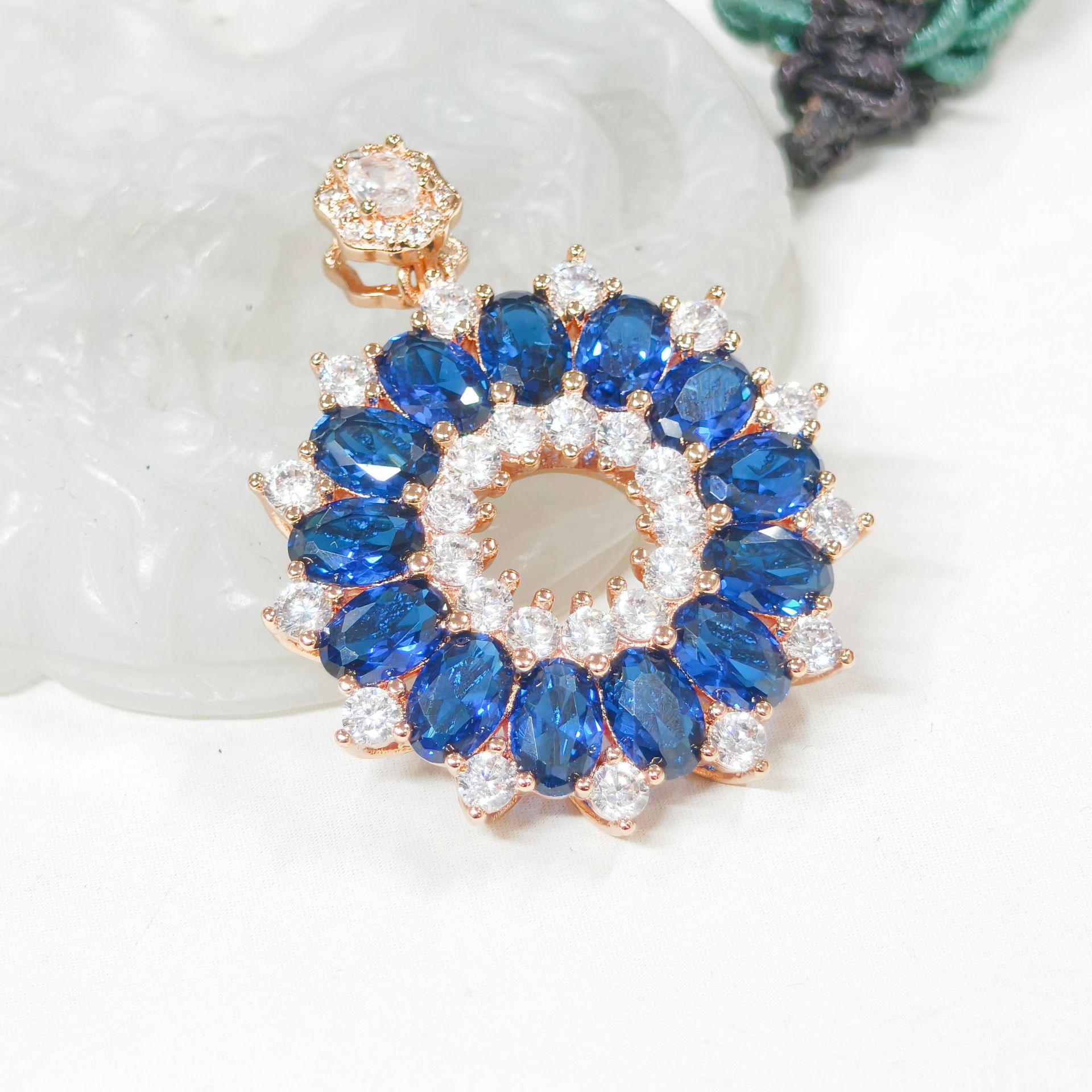 Кулон-пончик со звездой из мульти-алмазов Gessen Jewelry - Роскошный европейский и американский стиль
