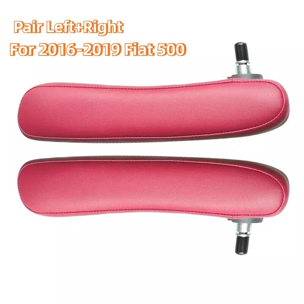Set of 2 Leather Front Seat Armrest Left & Right Inboard For Fiat 500 2016-2019
