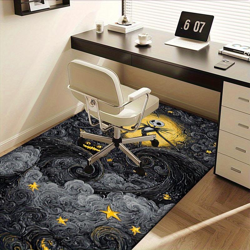 Office Rug Jack Skellington, Halloween Theme 3D Printed Anti-Slip Rug-Machine Washable for Living Room