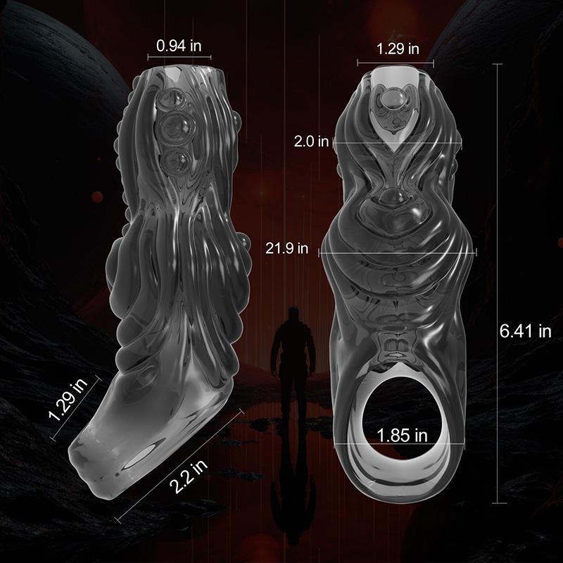 Men's Crystal Wolf Teeth Set Bold Delay Ring Vibration Penis Set Adult Sexual Products sex toys dick cock rings penis ring