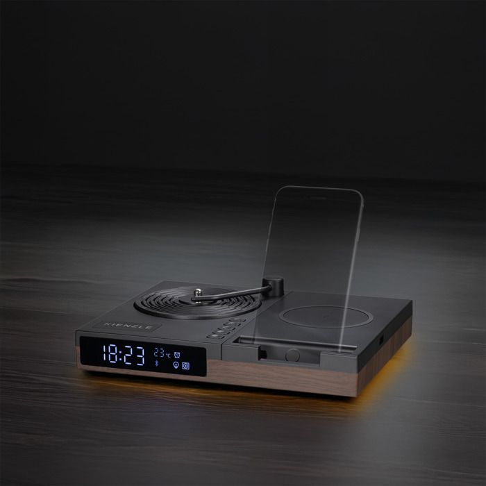 Réveil - KIENZLE - Rétro Avec Bluetooth® - Charge Sans Fil - Affichage Température - Éclairage D'ambiance