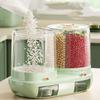 5-Grid Rotating Grid Grain Rice Dispenser Sealed Cereal Separate Bucket Dry Food Container Round Rice Storage Tank Storage Box