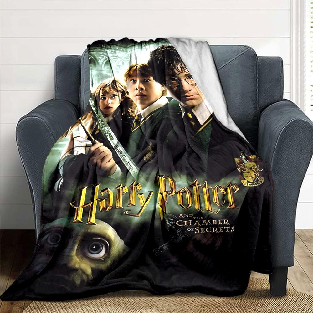 1pc Harry Potter Chamber of Secrets Flannel Blanket Soft Warm Throw for Home, Office, Travel, All-Season Cozy Bedding GiftL1176