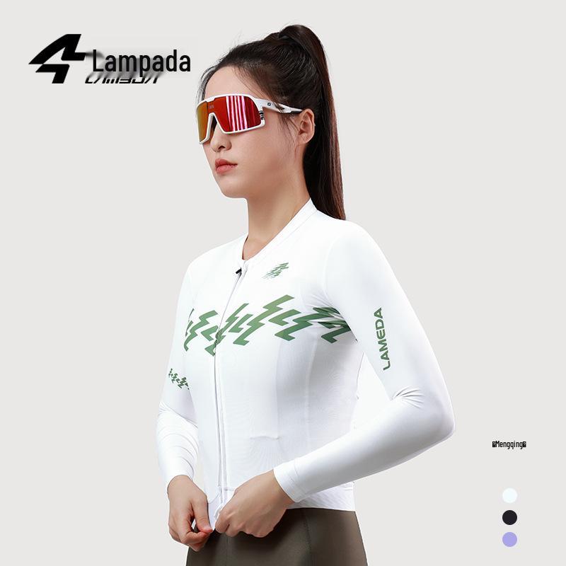 

Женский велосипедный топ Lampaida Весна/Лето: Влагоотводящий, быстросохнущий, с длинным рукавом для шоссейного и горного велоспорта Large