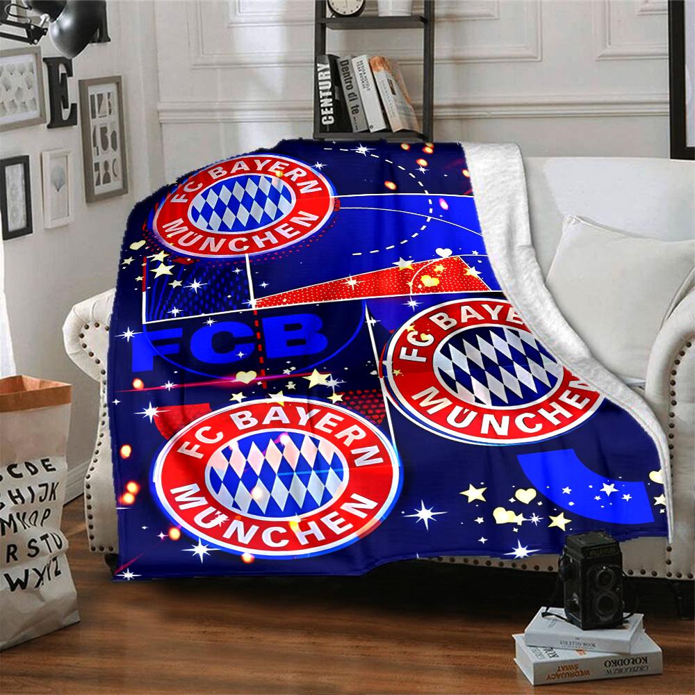 Bayern Munich Celebration Blanket Soft Warm Cozy Great for Bed Livingroom Bedding Four Seasons Universal Digital Print Gifts For Family Or Friends