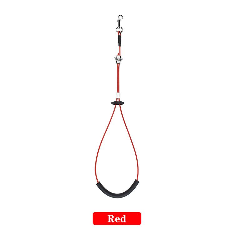 

Hanging Rope Grooming Table with Retractable Steel Wire for Pets 65-95cm красный