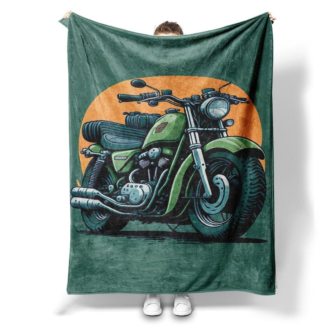 

Motorcycle Print Flannel Throw Blanket Bold Design Soft Cozy Fleece for Home Office Sofa Ride Gift 150x200cm 100x150cm