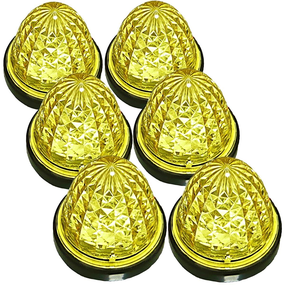 

Настройте 24V Светодиодный Маркерный Фонарь для Грузовика Боковой Маркер Кристальная Огранка 16 Светодиодов Универсальный Желтый/Красный/Белый/Янтарный Цвет (6 шт., Желтый) 6 pieces жёлтый