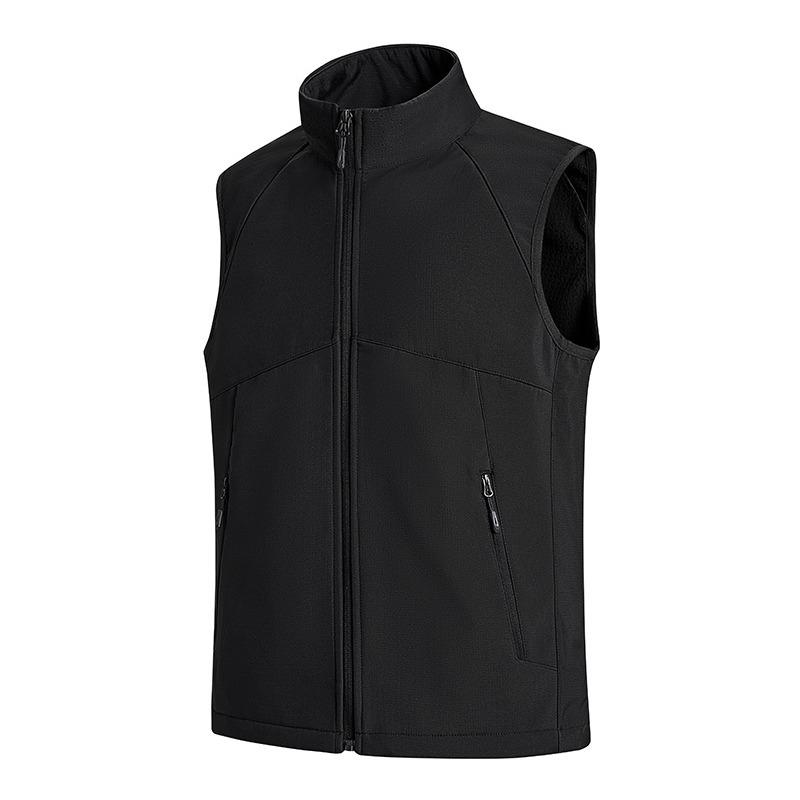 Autumn Outdoor Men's Casual Loose Large Size Vest Stand Collar Vest Pocket Vest Jacket Thin