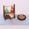 Realistic Dollhouses Candy Display Shelf Pastries Resin Structure Compatible With Miniature Furniture