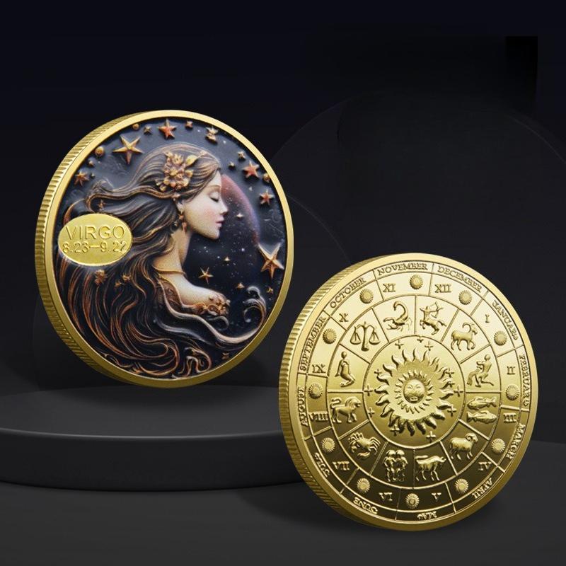 Pamětní mince Dvanácti souhvězdí, Kovové barevné pamětní medaile pro zahraniční obchod, Sběratelské mince souhvězdí