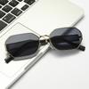 1/2pcs Retro Metal Sun Glasses Women Fashion Gradient Tea Color Wide Leg Design Unisex Female Sunglasses