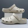 New hole shoes men's summer thick soles increase in height, wear-resistant bag head mop, non-slip external wear, deodorant and breathable
