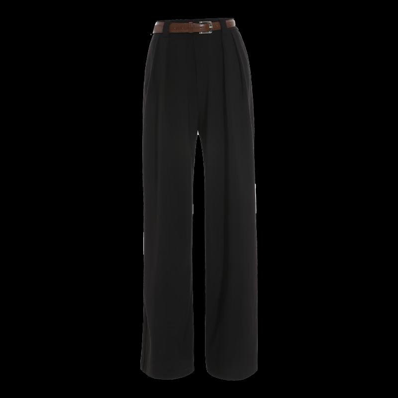 Women's High-Waist Loose Fit Casual Suit Trousers