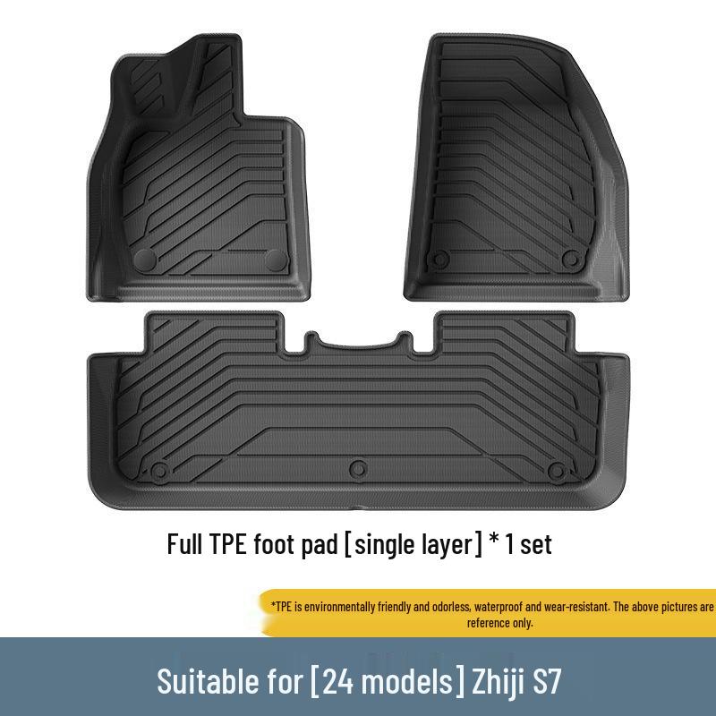 2024 ZHIJIE S7 Car Floor and Seat Back Mats - Eco-Friendly, TPE, Wear-Resistant Trunk Mats.