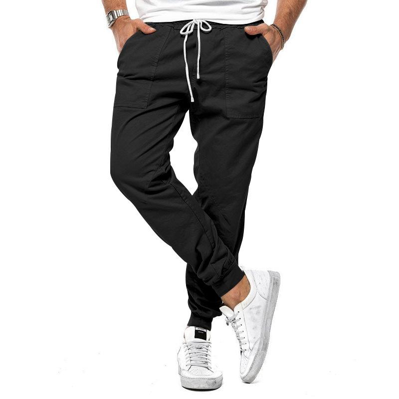Spring and Summer Men's Classic Drawstring Woven Casual Sports Pants Loose and Comfortable Fashion Drawstring Pants
