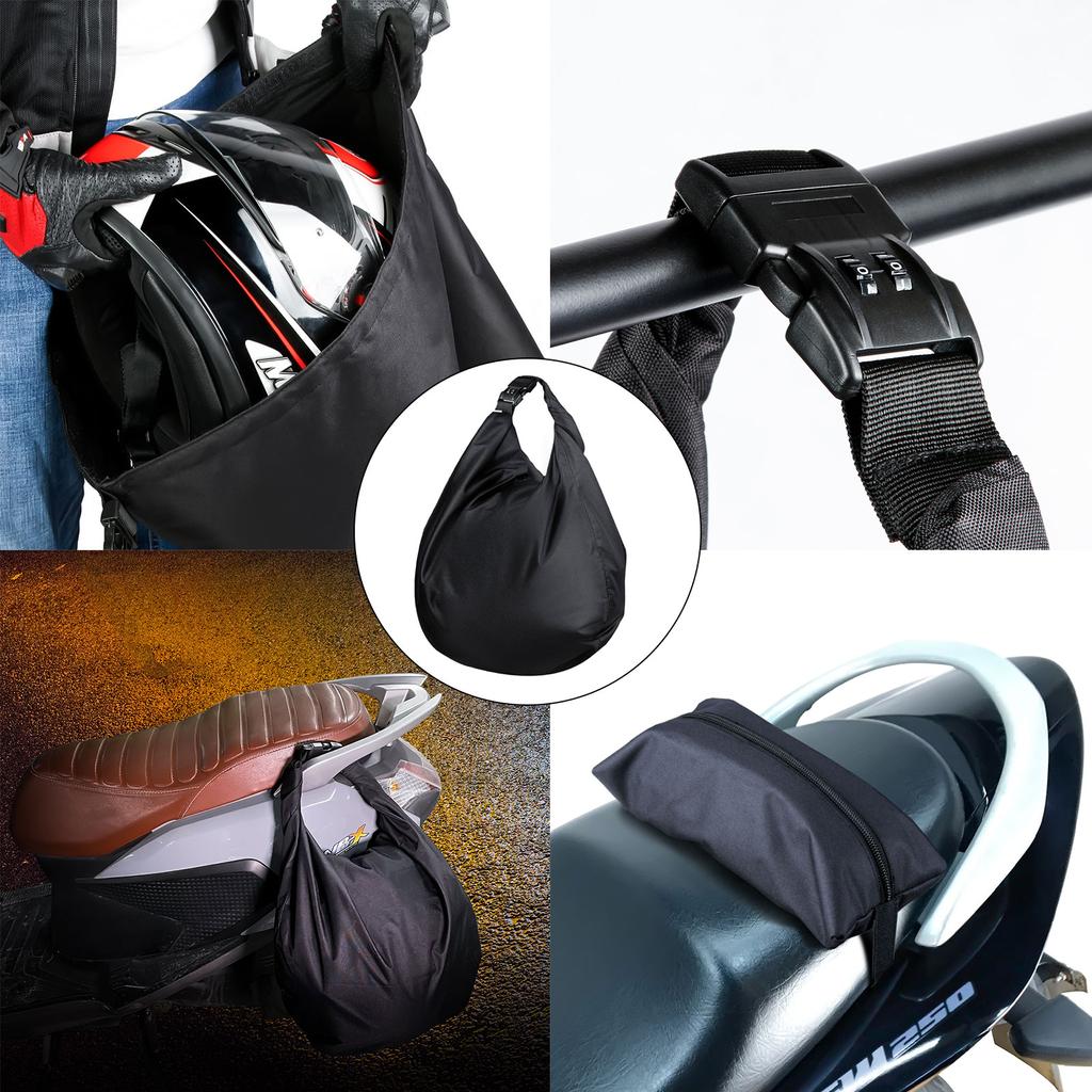 Motorcycle Backpack Helmet Lock Riding Helmet Bag Outdoor Fitness Basketball Sneakers Bag Portable Nylon Backpack Motorcycle Bag