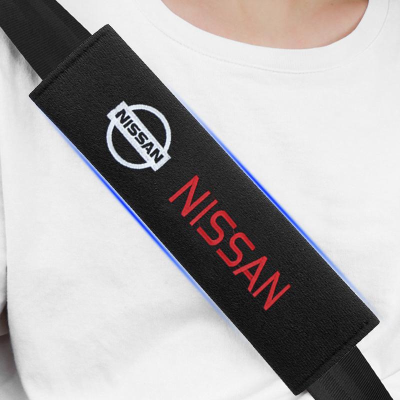 2Pcs Car Seat Shoulder Belt Cover Protector Pad Auto Accessories For Nissan X-Trail T32 T31 Qashqai Tiida Teana Car Styling