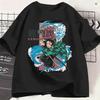 Kamado Tanjiro Tshirt For Unisex Demon Slayered Amazing Pure Cotton Tee Shirt O Neck Short Sleeve T Shirt Party Clothing