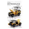 1/24 Jeep Dual-form Alloy Model, Cool Sound and Light, Four-wheel Shock Absorption, Exquisite Desktop Ornaments