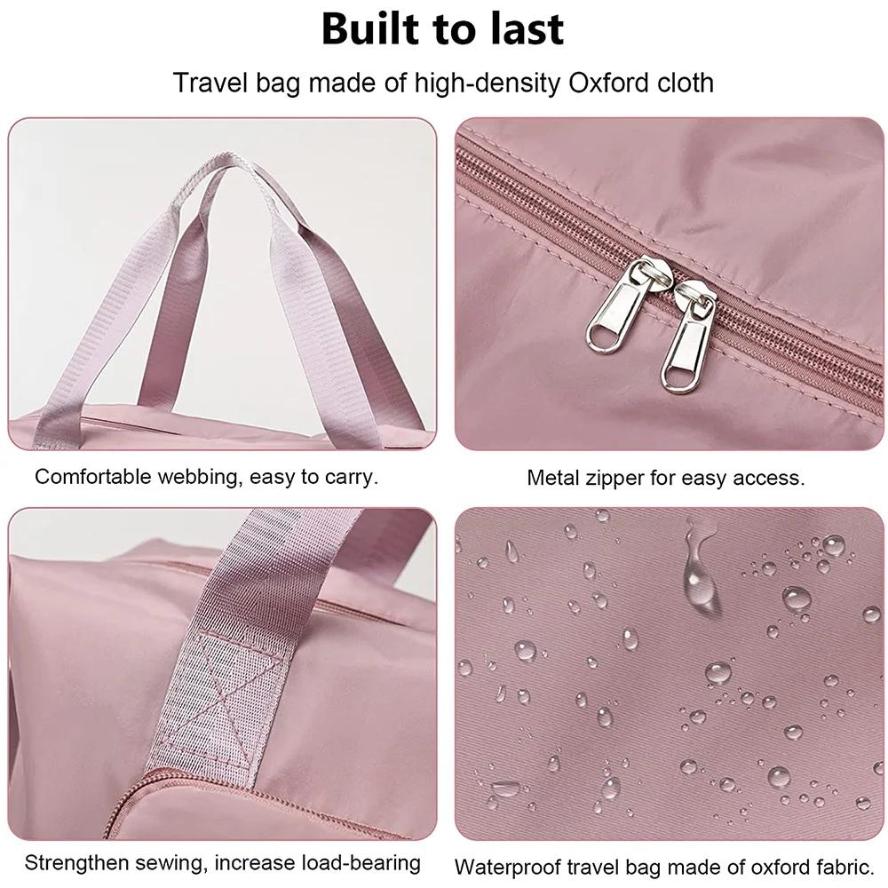 1 Stück Große Kapazität Wasserdicht Faltbar Reise Tasche Gepäck Tragetasche Damen Fitness Yoga Aufbewahrungstasche