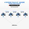 GOCOM4 Motorcycle Bluetooth Intercom Helmet Communicator Headset FM Ridao Interphone Intercomunicador for 4 Riders PK V4 PLUS