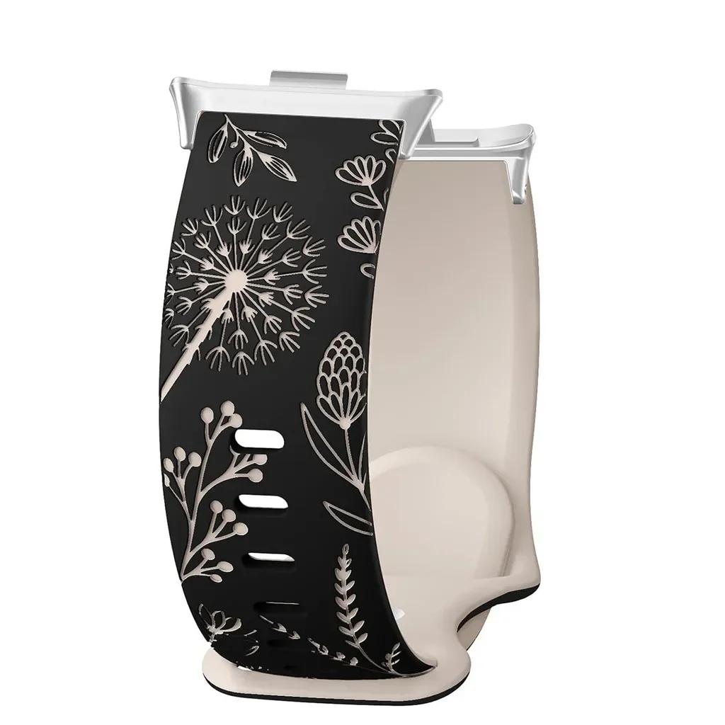 

Для Redmi Watch 5/4 Ремінець Силіконовий Різьблений Ремінець для Mi band 9pro 8pro Спортивний Смарт-годинник Гравірований Браслет Аксесуари Correas For Miband 9 pro