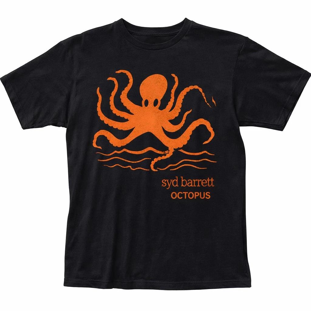 Mens Octopus Graphic T Shirt White Psychedelic Rock Music Style Tee New S