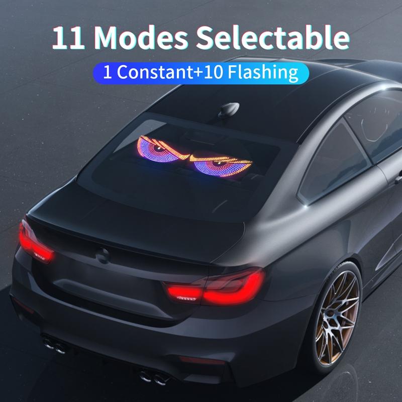 Auto Teufelsauge Licht RGB Dynamisches Dämonenauge Dekoratives Licht LED Display Dekor Pixel Panel Windschutzscheibe USB 5V Mehrfachmodus Lampe