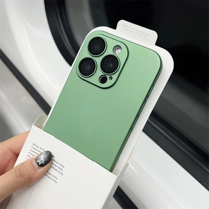 al Color Ultra Thin Matte TPU Case for For Iphone 16 1 14 Plus 13 12 17 Pro Max Glass Camera Protection Shockproof Slim Case