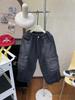 Pleated Loose Straight-Leg Double Patch Pocket Jeans - Boys' Fashionable Long Pants for Spring and Autumn 2025