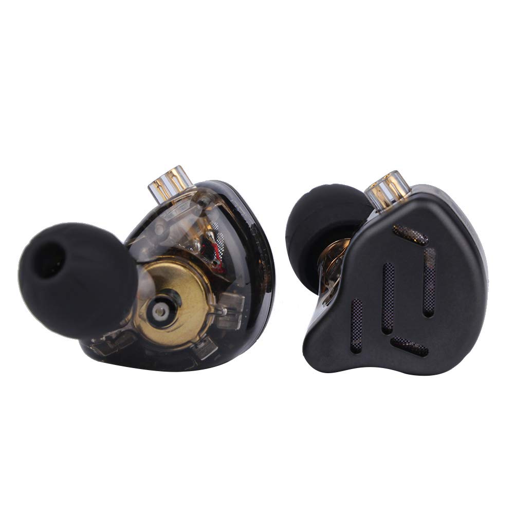 KZ ZAX (7BA+1DD) Hybrid HiFi Earphones, Made in China with 10mm PEK Dynamic Drivers and 7 Original Balanced Armature Drivers (No Mic, Black)