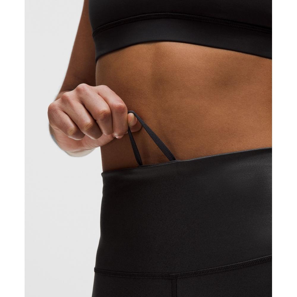 Lululemon Wunder Train High Rise Tight 28   Foil Matte Black Foil