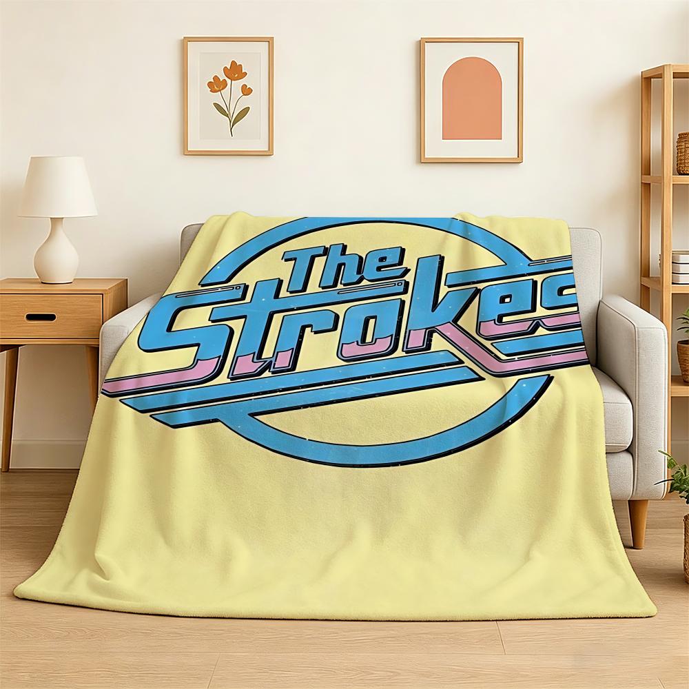 Rock Band The Strokes Album Throw 240g Flannel Blanket Lightweight Soft Skin-friendly Summer Thin Throw Blanket 75X95CM