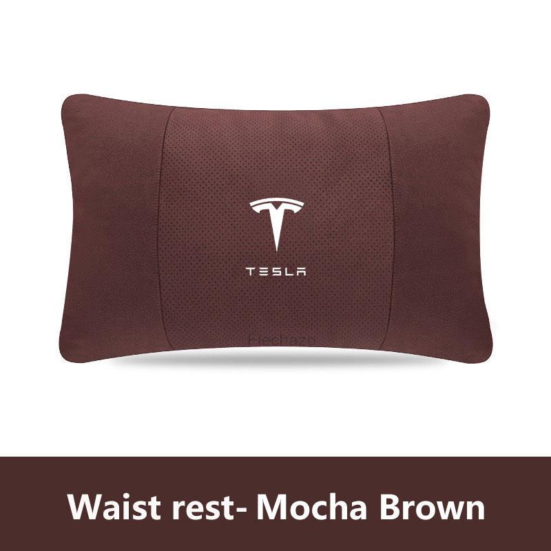 Tesla Model 3 Model Y Model S Model X Samochód Zamszowy Zagłówek Podpórka pod Szyję Siedzenie Miękka Poduszka na Szyję Samochodowy Tesla Akcesoria Samochodowe