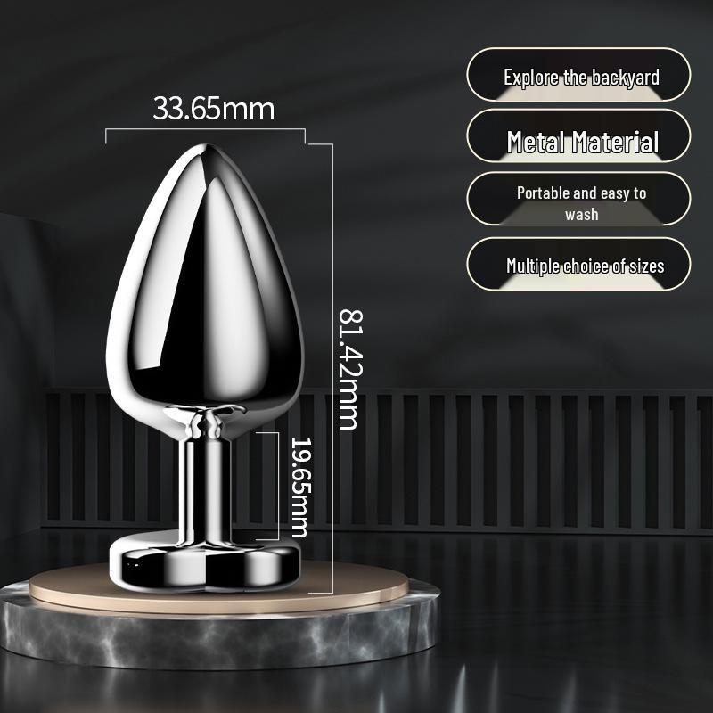 Unisex Metal Anal Plug for Men and Women - Adult Foreplay and Masturbation Toy
