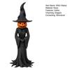 Halloween Witch Statue Gothic Resin Enchanting Witch Figurine with Pumpkin Head Desktop Ornament for Indoor Home Shelf Table Decor