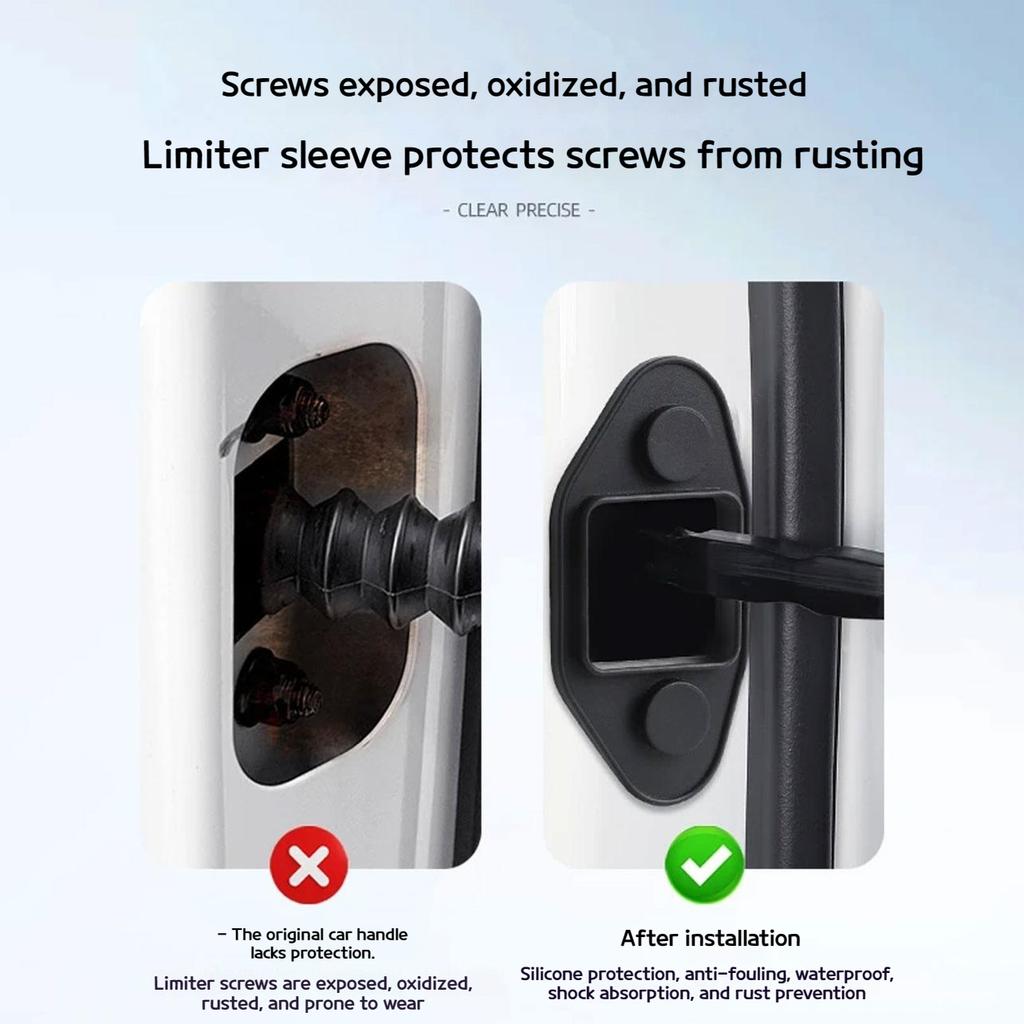 For BMW 3 5 4 7 Series G20 G30 G60 G26 G70 Door Limiter Rust Proof Protector Latch Sticker Limiting Stopper Door Lock  Cover