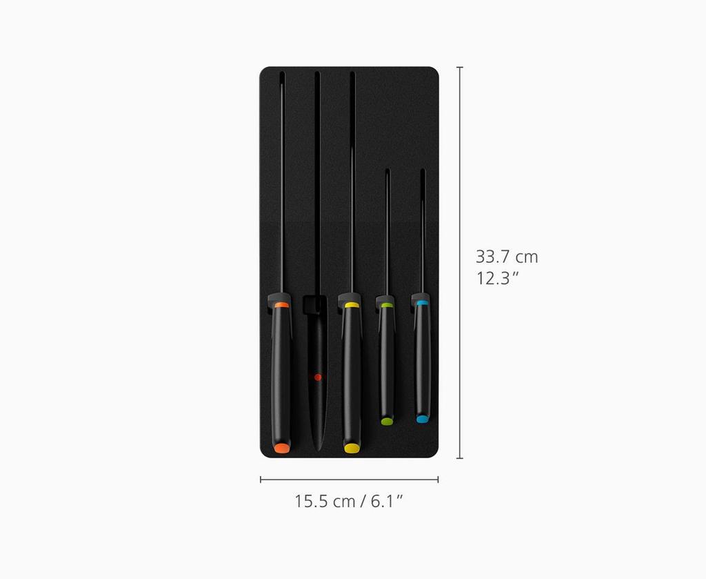 Joseph Joseph Kitchen Knife Knife Store Multicolor Elevate Stainless Steel with Storage Tray 10545 5 Piece Set [Genuine Product]