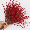 25 Pcs Artificial Fall Red Berry Stems Picks 17.7" Red Berry Branches for Christmas Valentines Day Table Decoration Wedding Holiday Home DIY Decor