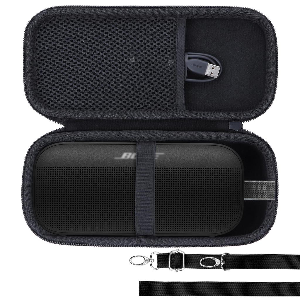 Lebakort Storage Case Compatible with BOSE SoundLink Flex Bluetooth Speaker (2nd Generation) / SoundLink Flex Portable Speaker (Black Case)