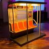 New York Train Lamp Retro LED Ambient Light with Hidden Button 3D Printed Desktop Night Light for Shelf Nightstand Decor