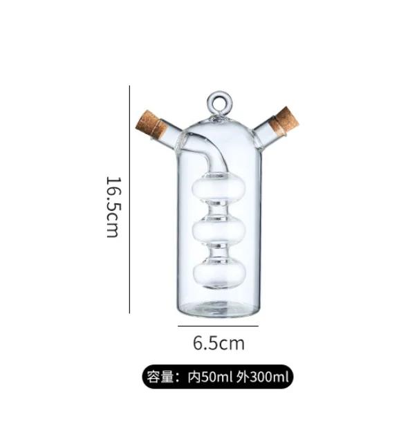 Küchenvorratsbehälter Glas Ölflasche Essigtopf Mehrzweck-Gewürzflasche/einzigartiges doppelwandiges Design Trinkflasche