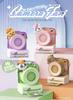 Portable Retro Camera Fan with USB Rechargeable Battery and Lanyard