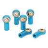 6Pcs Aluminum Alloy M3 Link Rod Tie Rod End Ball Head Joint Holder for 1 10 RC Car Blue