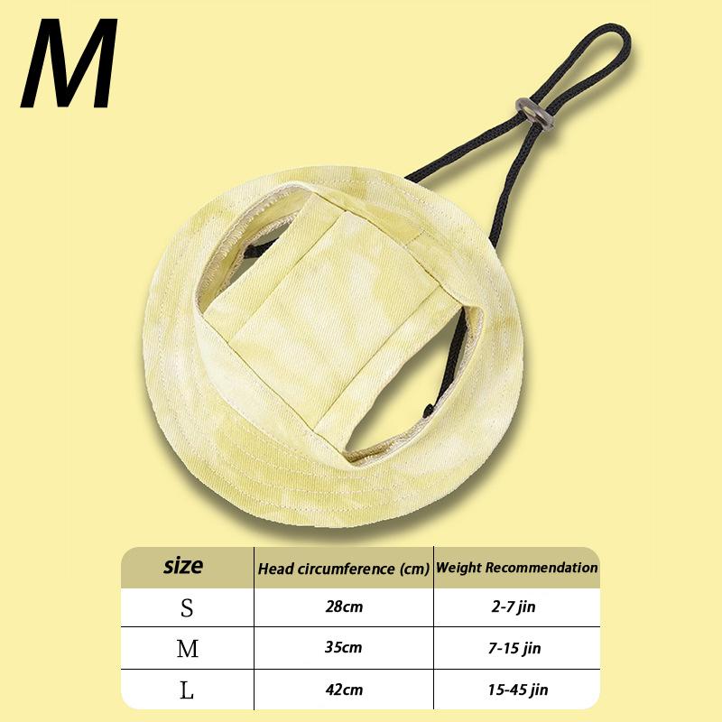 Cat Hat Dog Sun Hat Ear-Exposing Head Cover Pet Fisherman Hat Head Accessory