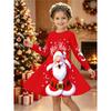 Girls' 3D Santa Claus Dress Long Sleeve Summer Spring Vacation Daily Holiday Princess Beautiful Sweet Kids 4-12 Years Casual Dress A Line Dress