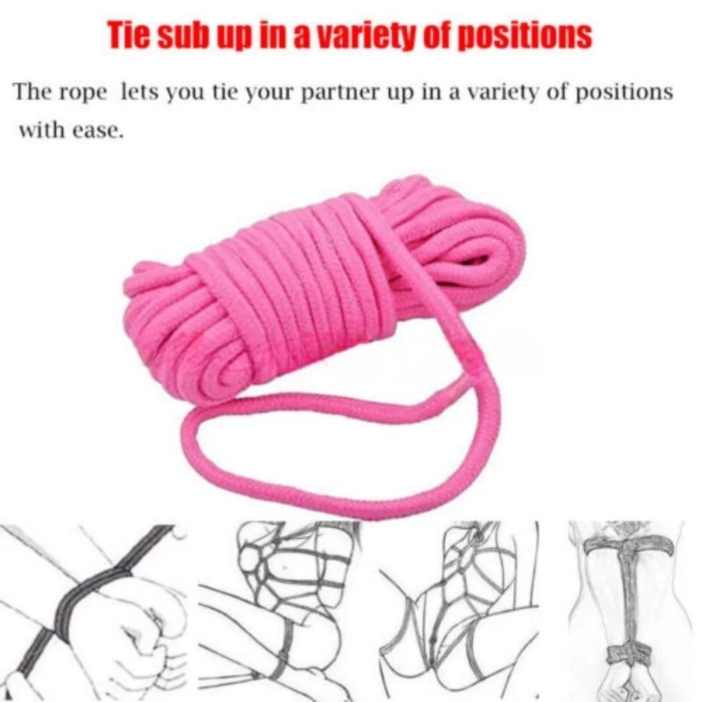 Cotton Rope Slaves Play Fetish  Femdom Bondage Soft Rope Couples Training Adult Game Self Bondage Sex Dice Pen Sexy Toys